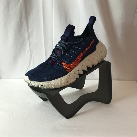 Nike Space Hippie 01 Midnight Navy Magma Orange Athletic Sport Cut Sneakers - Picture 1 of 10